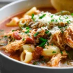 Crockpot Chicken Parmesan Soup