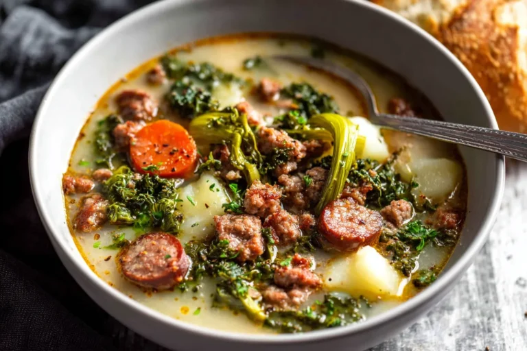 Cauliflower Sausage Kale Soup