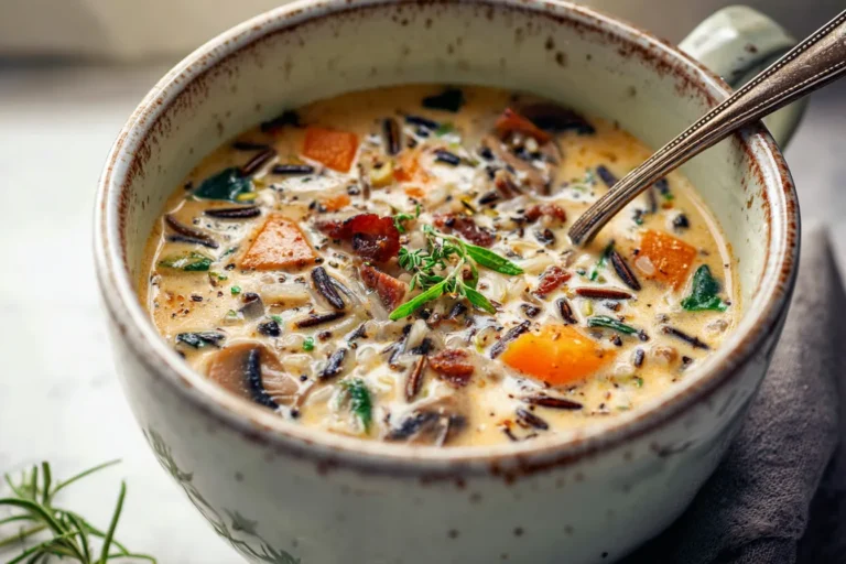 Creamy Autumn Wild Rice Soup