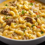 Creamy One Pot Cheeseburger Macaroni Soup