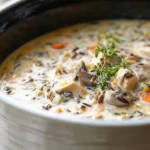 Creamy Slow Cooker Chicken Wild Rice Soup
