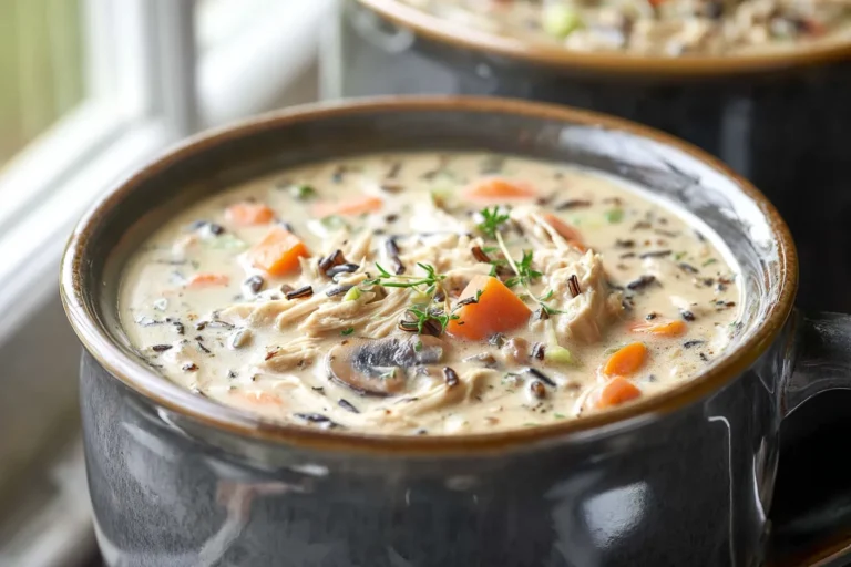 Creamy Slow Cooker Chicken and Wild Rice Soup