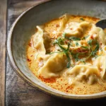 Creamy Thai Coconut Curry Dumpling Soup