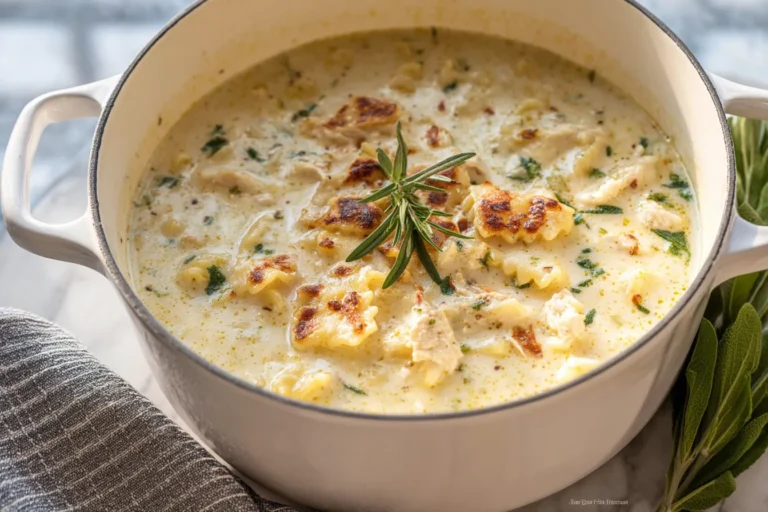 Creamy White Lasagna Soup
