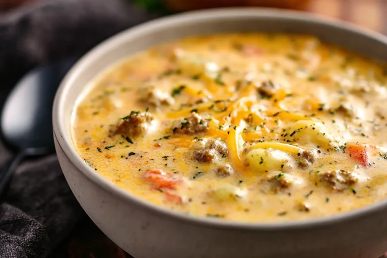 Crock Pot Cheeseburger Soup