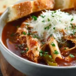 Crockpot Chicken Parmesan Soup