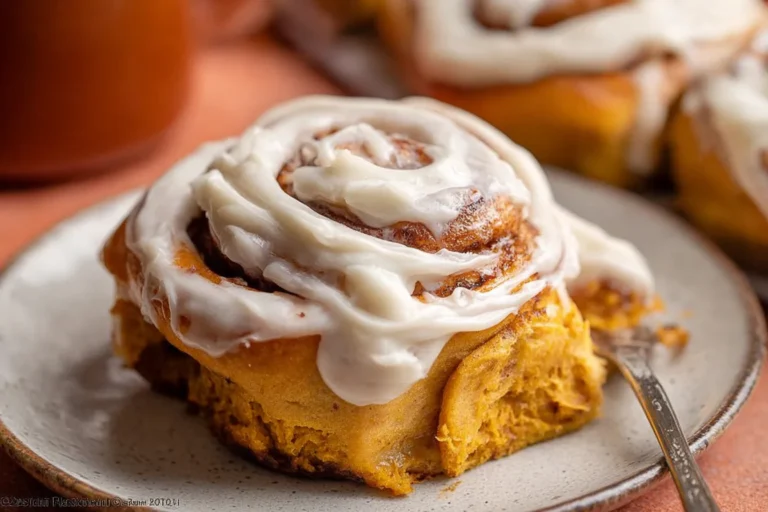 Easy Homemade Pumpkin Cinnamon Rolls with Cream Cheese Frosting