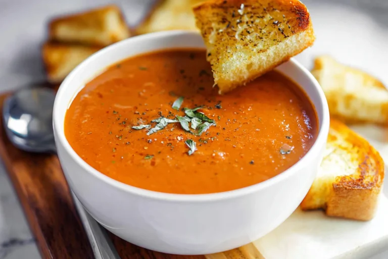 Easy Homemade Roasted Tomato Basil Soup