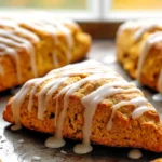 Easy Pumpkin Scones with Spiced Glaze