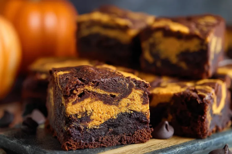 Easy Pumpkin Swirl Brownies