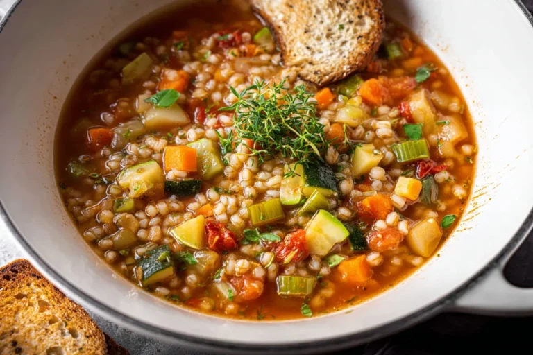 Easy Vegetable Barley Soup Recipe
