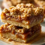 Gooey Salted Caramel Apple Pie Bars