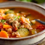 Healthy Ground Turkey Vegetable Soup