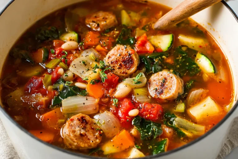 Hearty Chicken Sausage & Vegetable Soup
