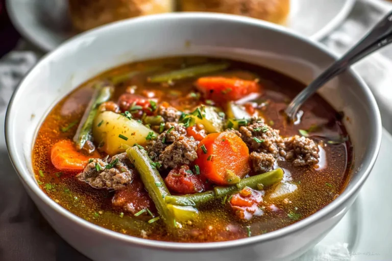 Hearty Hamburger Vegetable Soup