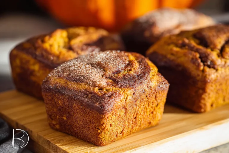 Moist Pumpkin Bread Mini Loaves with Cinnamon Swirl