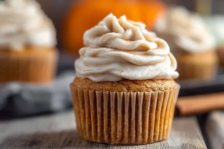 Moist Pumpkin Spice Cupcakes with Cinnamon Cream Cheese Frosting