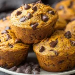 Moist Pumpkin Spice Muffins with Chocolate Chips