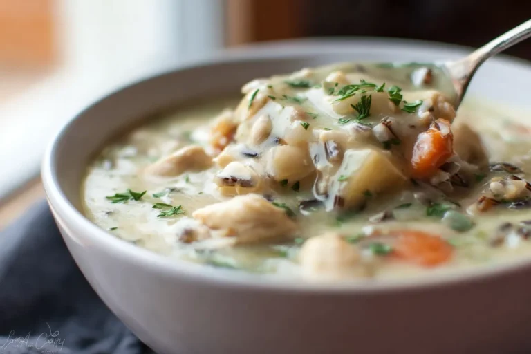 SLOW COOKER CHICKEN AND WILD RICE SOUP