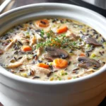 SLOW COOKER CHICKEN AND WILD RICE SOUP