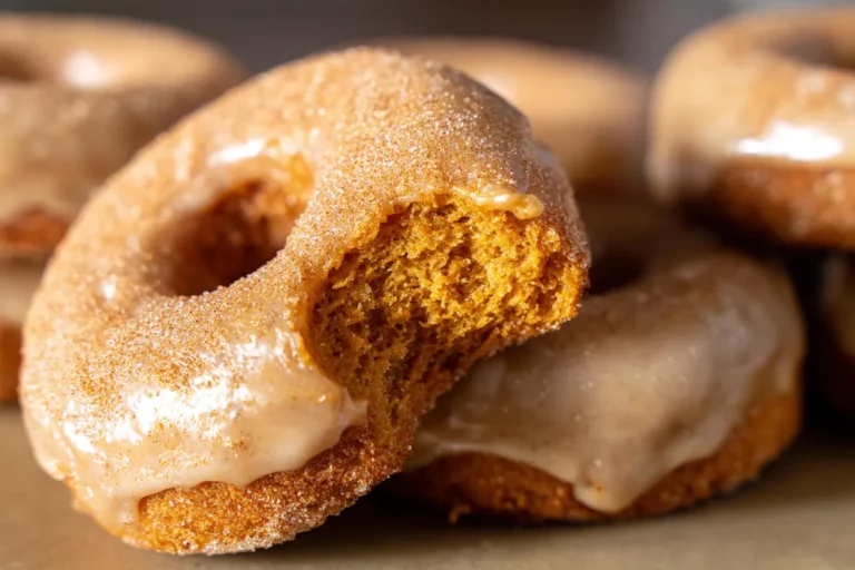 Soft & Fluffy Pumpkin Spice Donuts with Cinnamon Sugar Coating