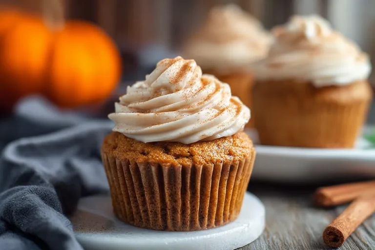 The Best Pumpkin Cupcakes Recipe with Cinnamon Cream Cheese Frosting