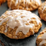 Bakery Style Iced Pumpkin Oatmeal Cookies (Better Than Starbucks!)