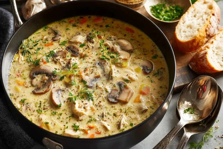 Best Creamy Chicken Mushroom Soup