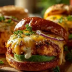 Cheddar Ranch Chicken Burgers