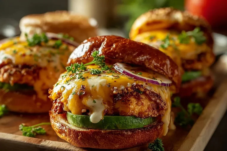 Cheddar Ranch Chicken Burgers
