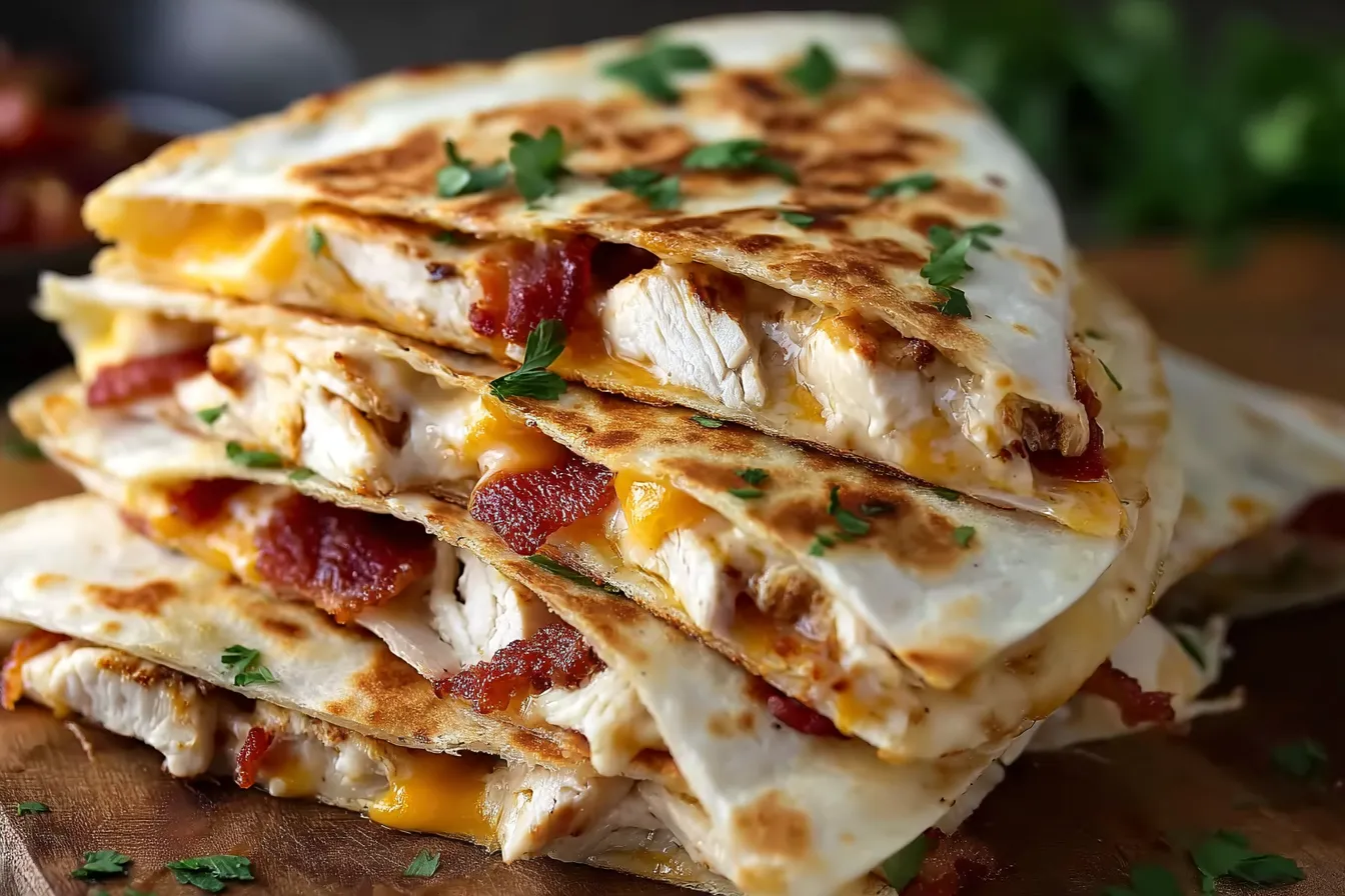 Chicken Bacon Ranch Quesadillas
