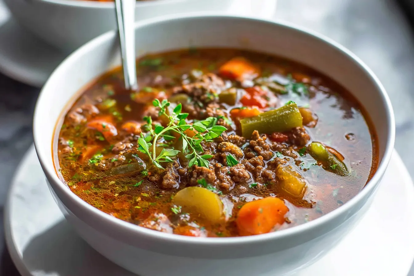 Classic Hamburger Soup Recipe