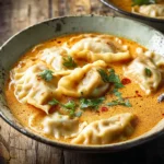 Cozy Thai Coconut Curry Dumpling Soup