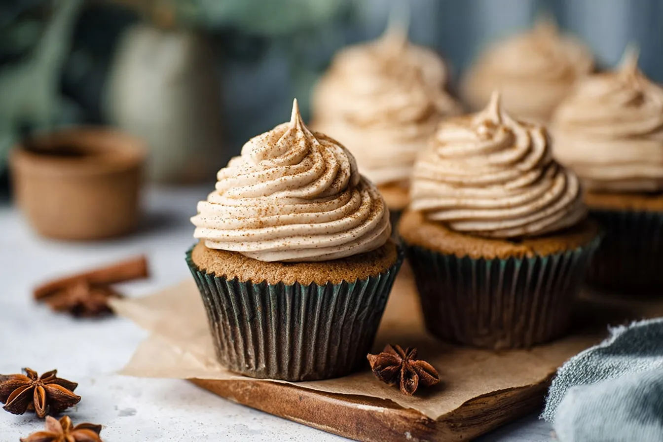 Dirty Chai Cupcakes with Brown Butter Frosting
