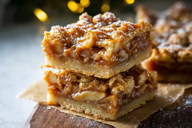 Easy Apple Pie Bars with Salted Caramel