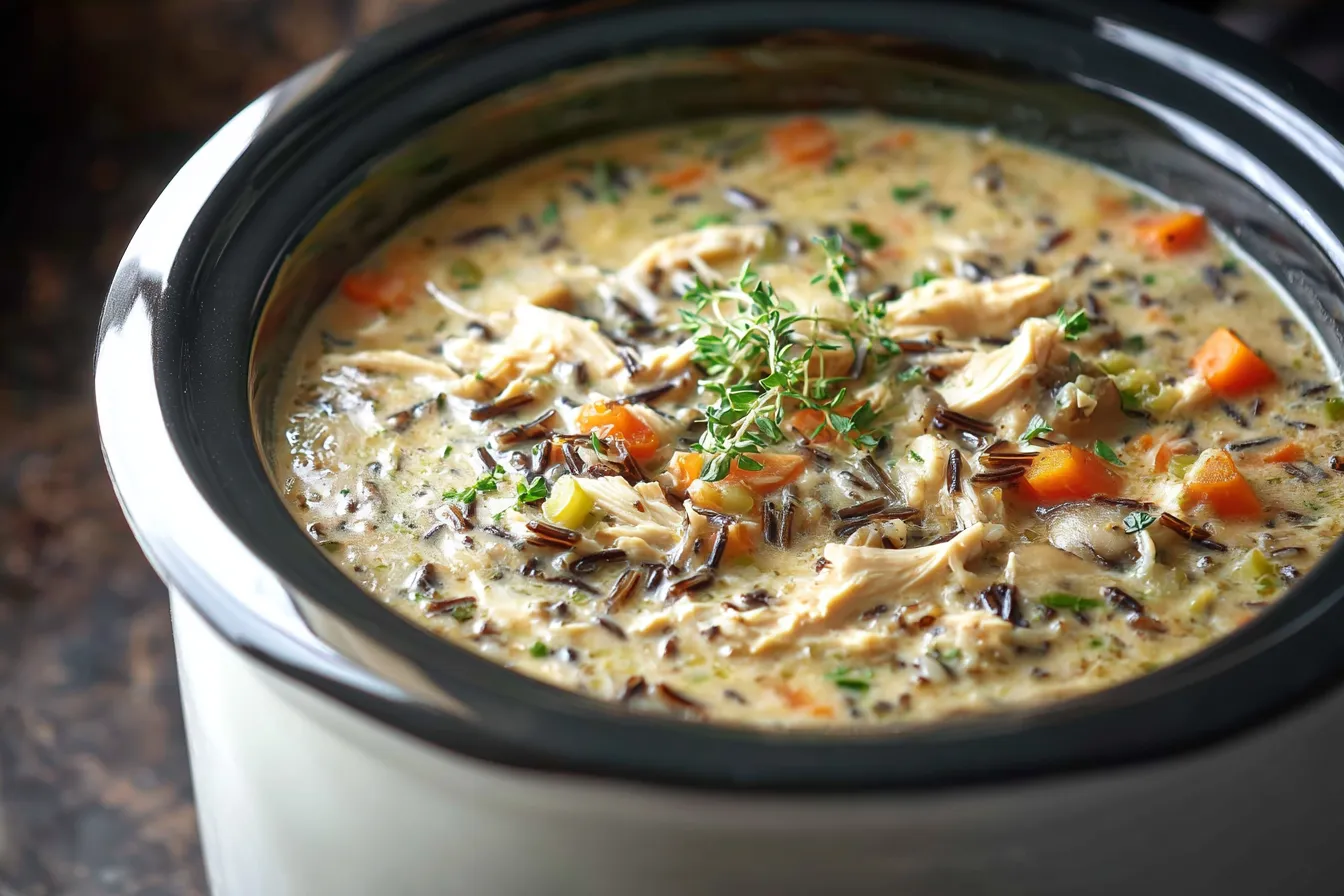 Easy Dump and Go Chicken Wild Rice Soup