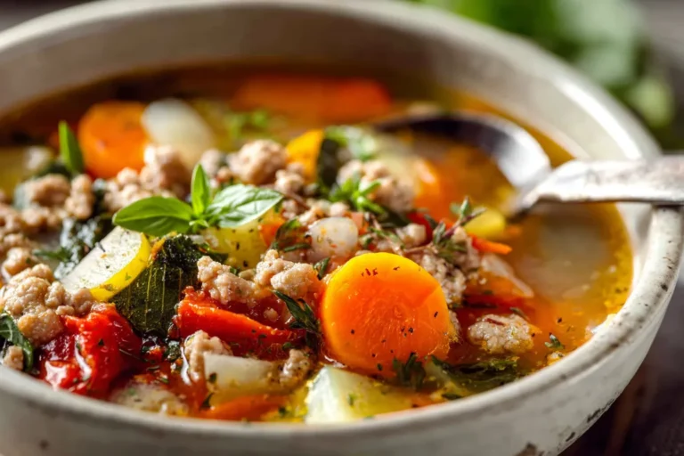 Easy Ground Turkey Soup with Fresh Veggies