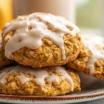 Easy Pumpkin Oatmeal Cookies with Creamy Icing