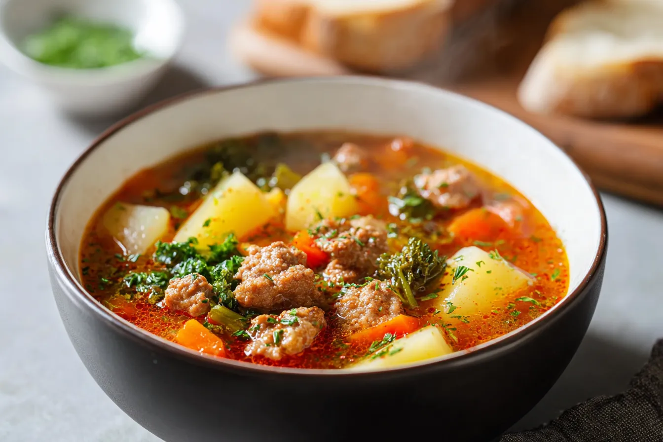 Easy Spicy Sausage Potato Soup