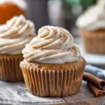 Homemade Pumpkin Cupcakes with Cinnamon Frosting
