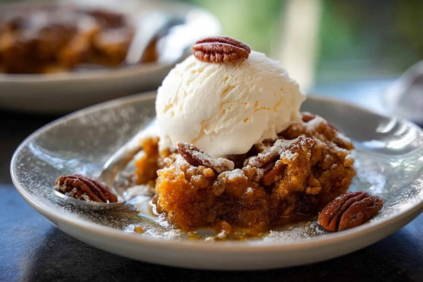 Homestyle Pumpkin Pecan Cobbler