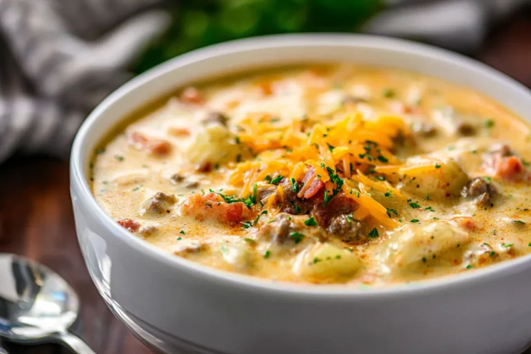 Loaded Cheeseburger Soup