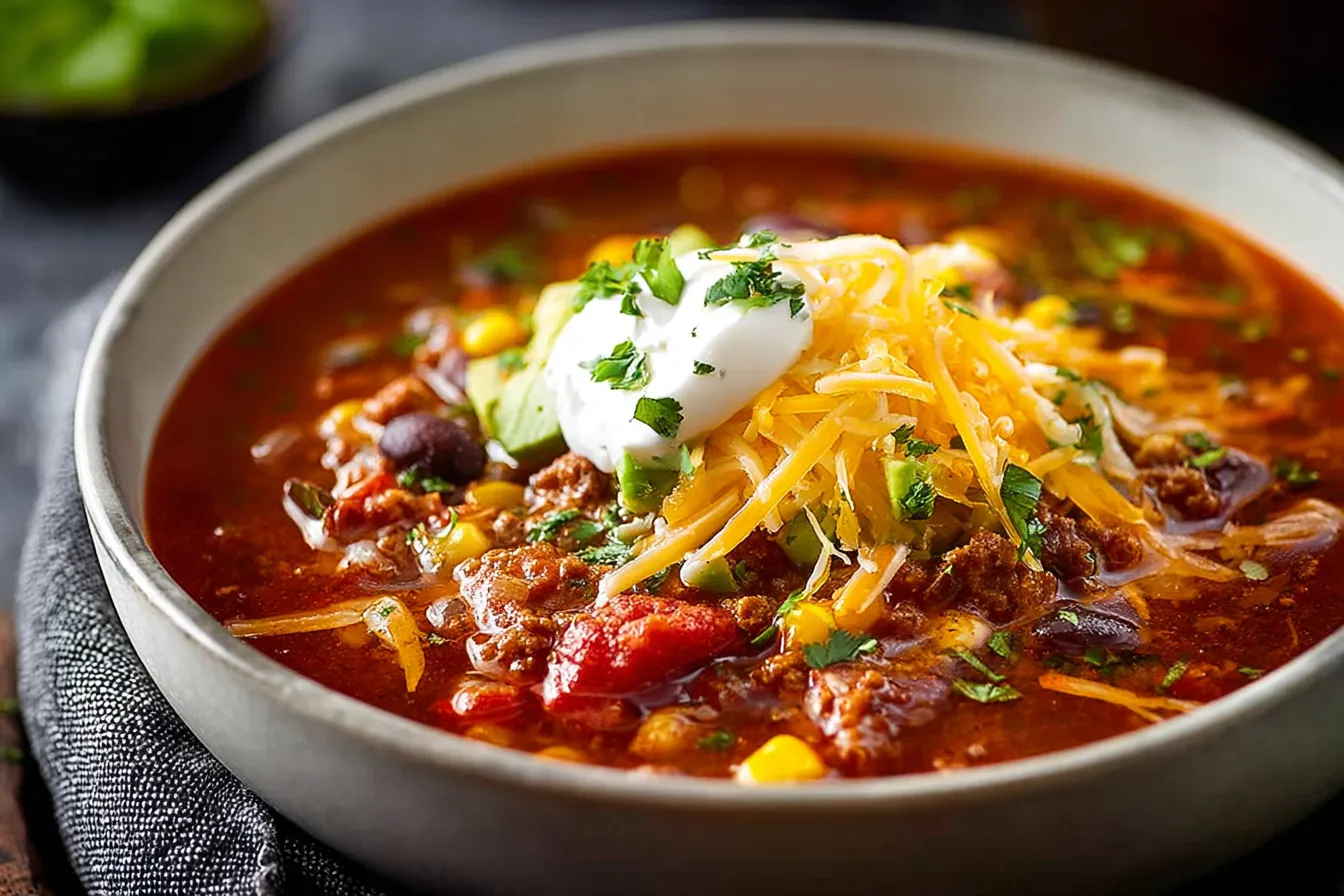 Loaded Taco Soup!