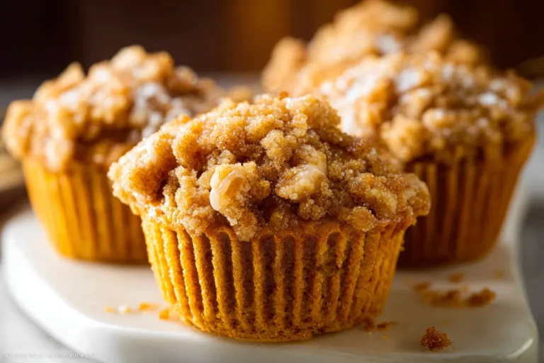Moist Pumpkin Crumb Cake Muffins