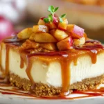 No Bake Caramel Apple Cheesecake