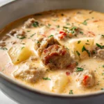 One Pot Creamy Sausage Soup