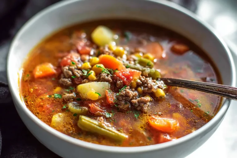 One Pot Hamburger Vegetable Soup