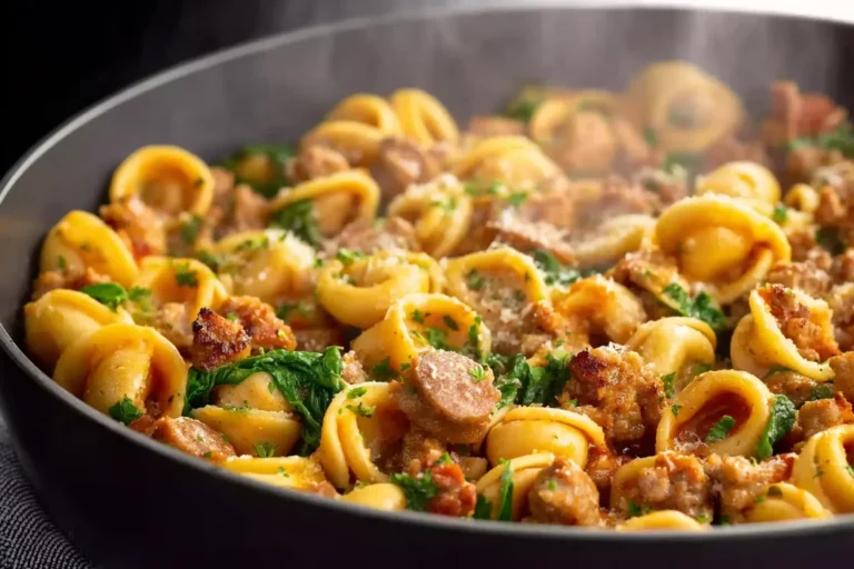 One Pot Orecchiette Pasta with Sausage