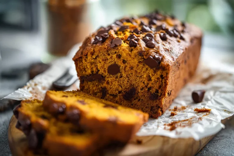 Quick Pumpkin Bread with Melty Chocolate Chips