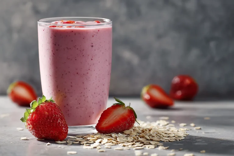 Strawberry Oatmeal Breakfast Smoothie